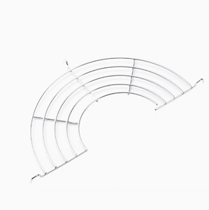 Stainless Steel Semi Circular Strainer Rack Drain Shelf Cooling Grid for Frying <b>Pan</b> Wok Steaming Kitchen Use - Product Image 1