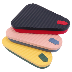 Tùy chỉnh kích thước nhà sản xuất 27/28cm 9 inch Silicon hộp bánh Pizza bao bì gấp cấp thực phẩm Silicone bánh pizza hộp <span class=keywords><strong>container</strong></span> với logo - Product Image 5