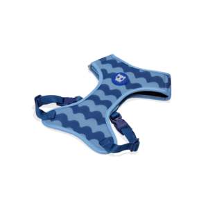 Harnais réglable en maille Swell à motif vague bleue pour chien - Product Image 5