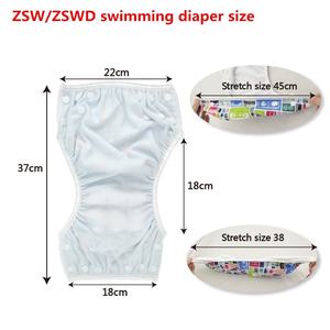 ALVABABY Schwimm windel für Baby & Kleinkind Druckknöpfe Verstellbare wieder verwendbare wasch bare Mode Mädchen Jungen Schwimm windel für Schwimmunterricht - Product Image 6