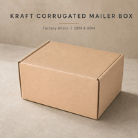Boîte d'expédition en carton ondulé personnalisée avec couvercle intégré pour bijoux, cosmétiques, bougies, e-commerce, vente en gros, OEM