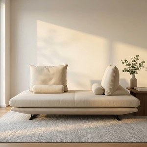 Canapé-lit <span class=keywords><strong>beige</strong></span> minimaliste moderne, canapé d'angle en tissu de luxe pour salon et petit appartement - Product Image 2