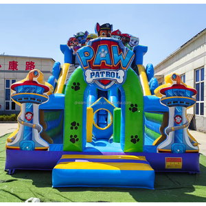 Château gonflable Paw Patrol avec toboggan pour chien, aire de jeux gonflable intérieure et extérieure avec toboggan - Product Image 2