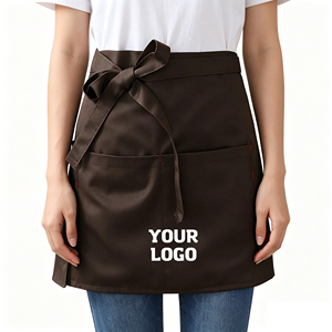 Half Length Cleaning <b>Apron</b> Custom Print Waist <b>Aprons</b> <b>Kitchen</b> Custom logo Restaurant Waiters Customized Cooking <b>Apron</b> - Product Image 1