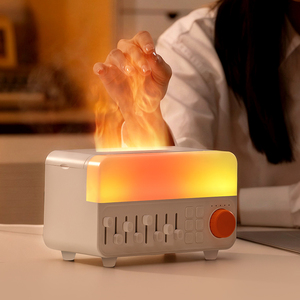 공장 도매 충전식 <span class=keywords><strong>4</strong></span>-in-1 화이트 노이즈 머신 아로마 테라피 디퓨저 8 사운드 네이처 화이트 노이즈 스피커 스마트 - Product Image 1