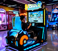 LeChuang Epark ODR-06 Machine de jeu d'arcade simulateur de course automobile 32 voitures à monnayeur avec panneau métallique en promotion