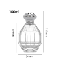 Flacon de parfum vide en verre de luxe personnalisé avec logo, flacon de parfum unique de luxe, flacon de parfum de 100 ml