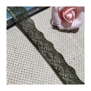 S2329 12-5 siyah dantel şerit, çiçek kirpik dantel, yaka, yumuşak dokunuşlu dantel Trim, rahat