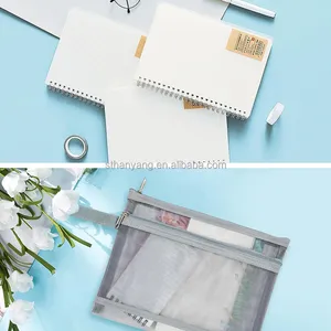 Bán Buôn Trong Suốt Lưới Tập Tin Túi Dây Kéo A4 Xách Tay Cuốn Sách Túi Hai Lớp Dày Thử Nghiệm Túi Tùy Chỉnh Thư Mục - Product Image 5