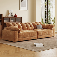 Ensemble de canapés modulaires de style italien, mousse haute densité, capitonnage en chenille, pour appartement