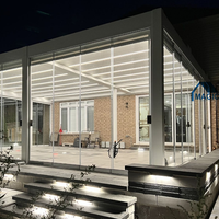 Pergola rétractable extérieure en aluminium électrique, résistante au vent et durable, système Magic