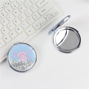 2025 Nouveau Fabricant Remise En Gros Miroir Cosmétique De Poche Bleu Miroir De Poche Logo Personnalisé Miroirs De Maquillage - Product Image 4