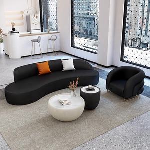 Kecil Nordic keluarga kursi ruang keluarga Salon kecantikan pakaian toko Sofa penerimaan kombinasi elegan Arc Area Penerimaan - Product Image 6