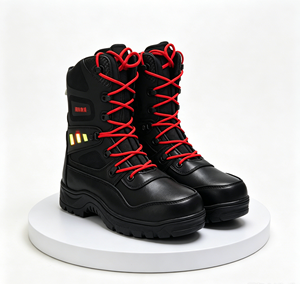 Bottes de sauvetage incendie avec semelles intérieures anti-perforation en fibre complexe, imperméables et antidérapantes pour chaussures de sécurité de travail en extérieur - Product Image 2