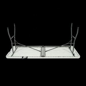 Table pliante portable 6 pieds, blanche, rectangulaire, en plastique, mobilier d'extérieur, pliable, banquet, restauration, camping, tables pliantes - Product Image 4