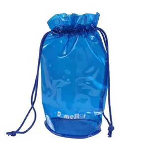 Wholesale Drawstring Clear Plastic Packing Bag Portable PVC String Bag