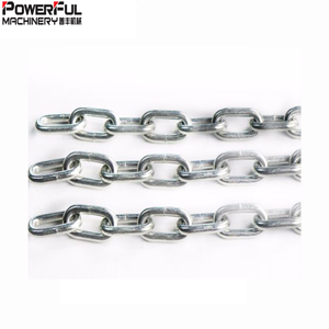 G30 Chaînes soudées en acier au carbone électro-galvanisé de 8mm à maillons courts et longs Standard DIN 5685 766 763 764 - Product Image 4