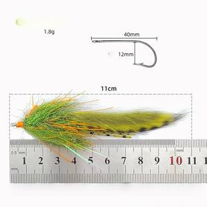 Streamer SNEDA Tiger Zonker avec queue chatoyante, un <span class=keywords><strong>leurre</strong></span> réaliste et scintillant <span class=keywords><strong>pour</strong></span> les prédateurs d'<span class=keywords><strong>eau</strong></span> <span class=keywords><strong>douce</strong></span> agressifs - Product Image 3