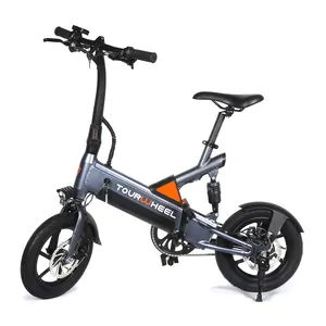 Tourwheel Mini cheap electric bikes 40Km LED Display Removable Battery 36V 350w electric bike for adult