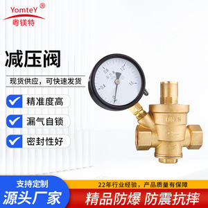 Guangdong Magnesium Special Brass Pressure Reducing Valve 1/2 In With Gauge For Water High Pressure Relief - Product Image 3