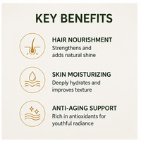 Huile d'Argan Marocaine Naturelle 60ml Hydratante Anti-Âge Convient pour les Soins des Cheveux et les Massages Corporels