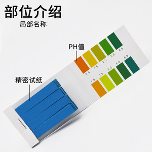 Bandelettes de test de pH de précision (0,5-5,0) pour l'analyse de l'acidité des fluides amniotiques, de la salive et de l'urine ; consommables de laboratoire chimique. - Product Image 2
