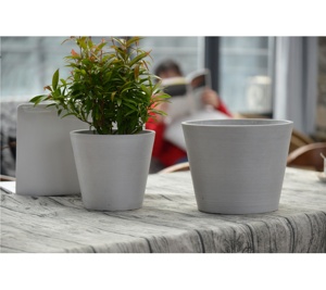 Macetas Decorativas <span class=keywords><strong>de</strong></span> Plástico Greenship <span class=keywords><strong>para</strong></span> Interiores y Exteriores, Macetas Grandes <span class=keywords><strong>de</strong></span> Madera y <span class=keywords><strong>Piedra</strong></span> <span class=keywords><strong>para</strong></span> Jardín, Superficie Lisa - Product Image 1