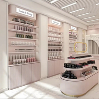 Meubles de magasin de cosmétiques écologiques modernes et personnalisés, présentoir à parfums en verre durable, éclairage LED de haute qualité