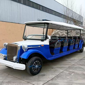 Voiture de tourisme classique bleue à 17 places, nouvelle conception, faible vitesse, durable, apparence élégante, véhicule personnalisable - Product Image 5