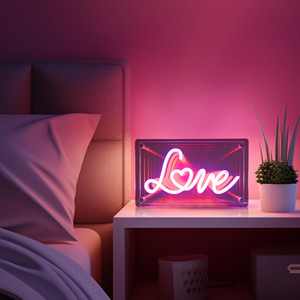 Неоновая вывеска Neonawall Love <span class=keywords><strong>Heart</strong></span> Infinity Mirror с USB-подсветкой, регулируемая, для декора стен в спальне, подарок на День святого Валентина, свадьбу, помолвку - Product Image 6