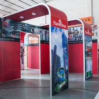Exhibidor Modular de exhibición de exhibiciones, soporte de exposición móvil de aluminio, duradero, reutilizable, fácil de exhibir