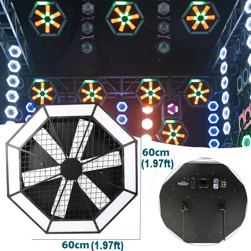 Grace RGB Whirlwind Fan LED Background Wall Stage Light Rotating Fan Club Lights Stage