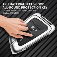 Coque de clé de voiture personnalisable avec logo de marque, en cuir et métal, avec porte-clés, accessoires de logo de voiture, sac