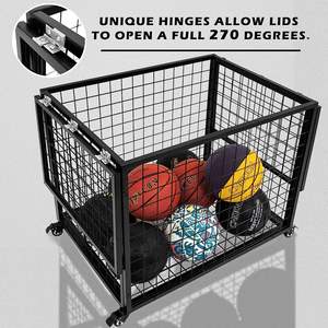 Estante de tienda de pelotas deportivas, jaula de alta capacidad, equipo de entrenamiento de fútbol, garaje, almacenamiento de baloncesto, soporte para pelotas de voleibol al aire libre - Product Image 5