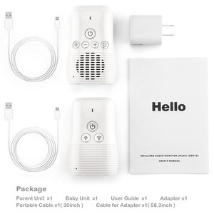 Oriteck – moniteur <span class=keywords><strong>Audio</strong></span> numérique sans fil pour bébé, haut-parleur de surveillance du sommeil et des pleurs, soins des animaux âgés, <span class=keywords><strong>Babyphone</strong></span>, DBM-8 - Product Image 2