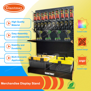 Chất lượng cao móc treo Công cụ phần cứng <span class=keywords><strong>Pegboard</strong></span> hiển thị đứng tùy chỉnh kim loại sàn PEG board công cụ điện Sản phẩm lưu trữ giá - Product Image 6