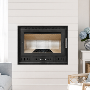 <span class=keywords><strong>Chimenea</strong></span> de Leña de Alto Rendimiento sin Humo con Revestimiento de Ladrillo Refractario de Acero al Carbono Reforzado Premium para Sala Familiar o Apartamento - Product Image 2
