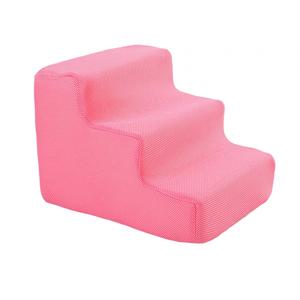 Passi equilibrati per animali domestici antiscivolo per cani e gatti di piccola taglia letto alto 3 gradini/divano rosa forniture per animali piccoli - Product Image 3