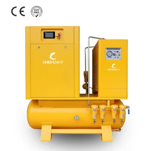 All in One Silent Variable Frequency Screw Air Compressor with Air Dryer with Tank Compressor Price Energy Saving Compressor