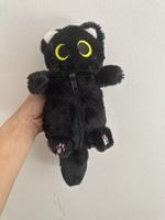 Estuche de Lápices de Felpa con Diseño de Gato Kawaii, Bolsa de Papelería de Peluche Suave, Bolsa de Maquillaje de Gran Capacidad para Estudiantes Escolares, Niñas, Regalo