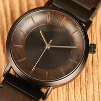 Nouvelle montre-bracelet vintage 2035 pour homme et femme, fabriquée à la main, en bois d'ébène, acier inoxydable 316L, noir, nouveau design, mode, MIYOTA