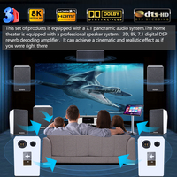 Système de cinéma maison 7.1 DTS Surround, montage mural en bois, kit audio haut-parleur de cinéma maison haute définition 3D/8K