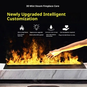 Chimenea Electrónica Decorativa Inteligente Integrada de Estilo Americano, Simulación de Chimenea, Atomizada, Metálica, Moderna, para el Hogar - Product Image 4