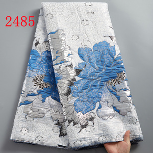 Tessuti in Pizzo Broccato Africano di Alta Qualità, Tulle Damascato, Pizzo Jacquard Nigeriano e Francese per Cucire Abiti da Donna 2485 - Product Image 6