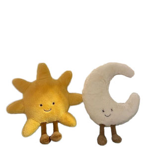 Coussin décoratif en peluche style mignon Soleil et Lune pour fenêtre en baie, tatami, canapé, salon, pour filles - Product Image 2