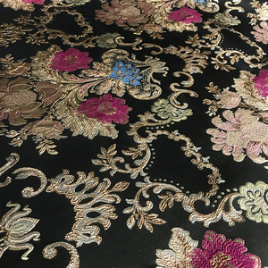<span class=keywords><strong>Tissu</strong></span> Jacquard Métallique <span class=keywords><strong>Brocart</strong></span> à Grandes Fleurs de Luxe pour Robe et Manteau - Product Image 4