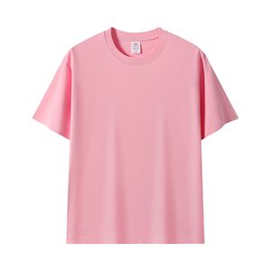 T-shirts unisexe en coton épais 230g, couleur unie, manches courtes, coupe ample, pour enfants, hommes et femmes. - Product Image 5