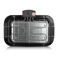 Barbecue électrique RAF 2000W, puissance de feu élevée, revêtement PTFE, hauteur de grille réglable, chauffage rapide, nettoyage facile, contrôle de la température