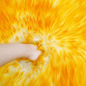 Housse de chaise en peau de mouton douce et moelleuse de luxe, coussin de siège, tapis tressé 100% laine, tapis en fourrure pelucheuse pour chambre à coucher, salon - Product Image 4