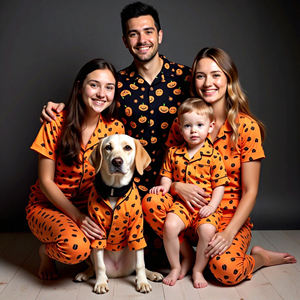 بيجامات حيوانات أليفة فاخرة مريحة وجيدة التهوية من البوليستر مخصصة ملابس الكلاب مع مطبوعات المهرجان لتتناسب مع المالك - Product Image 5